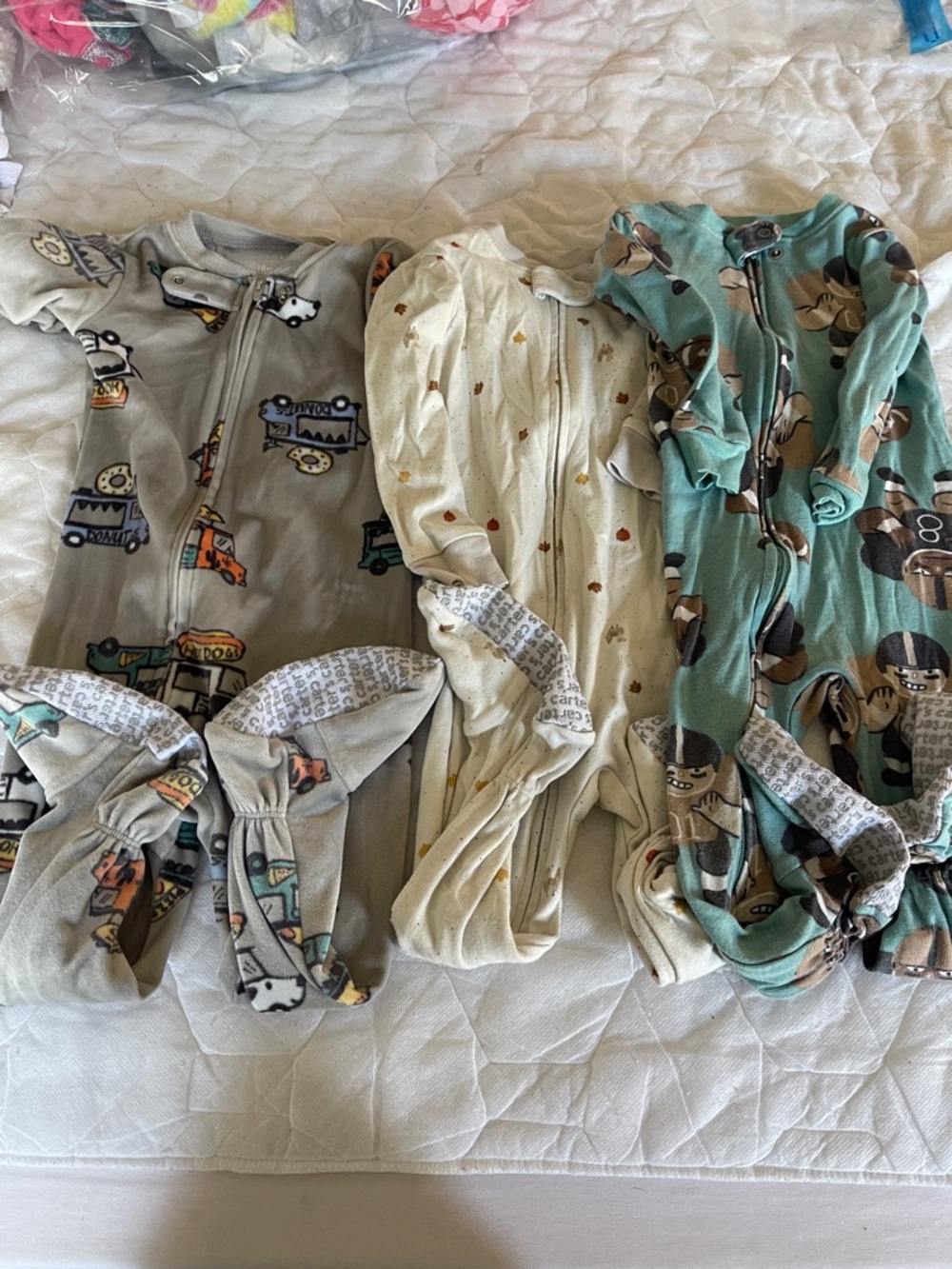 Carter's Kids Pajama Set Trio - Gray, Cream, Teal